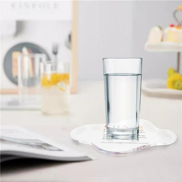 Funny Chaos Coordinator Acrylic Coaster Set Coffee Cup Desk Office Gift - Picture 7 of 8